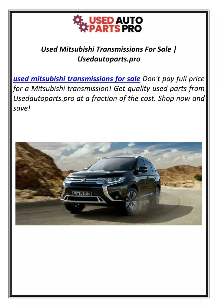 used mitsubishi transmissions for sale