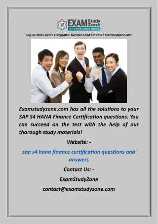 sap s4 hana finance certification questions