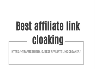 Best affiliate link cloaker