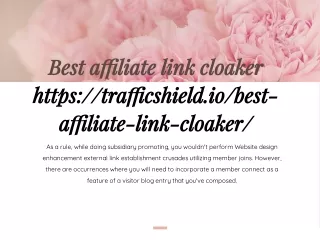 Best affiliate link cloaker