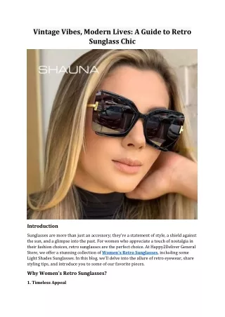 Womens Retro Sunglasses