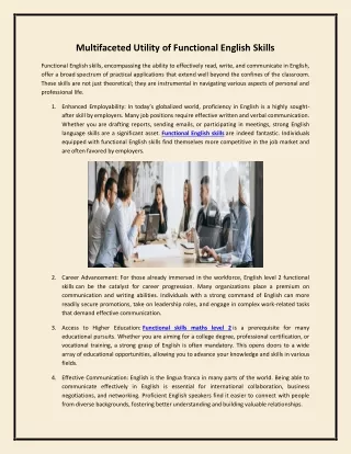multifaceted utility of functional english skills
