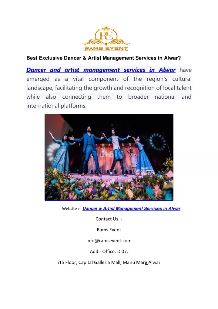 best exclusive dancer artist management services