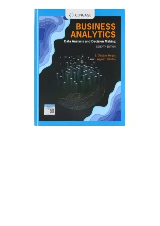 Kindle online PDF Business Analytics Data Analysis And Decision Making Mindtap C