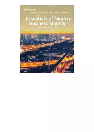 Download PDF Essentials Of Modern Business Statistics With Microsoft Excel Mindt