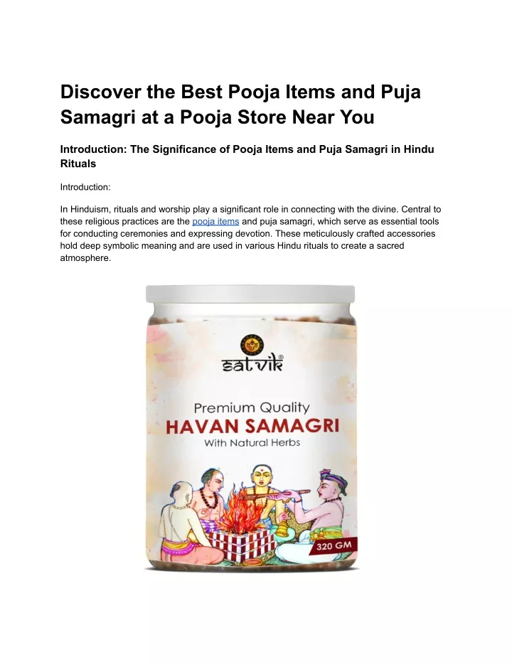 discover the best pooja items and puja samagri