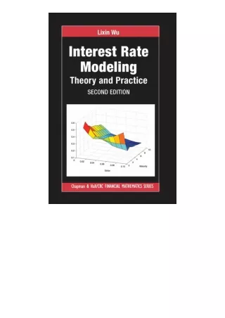 PDF read online Interest Rate Modeling Theory And Practice Second Edition Chapma