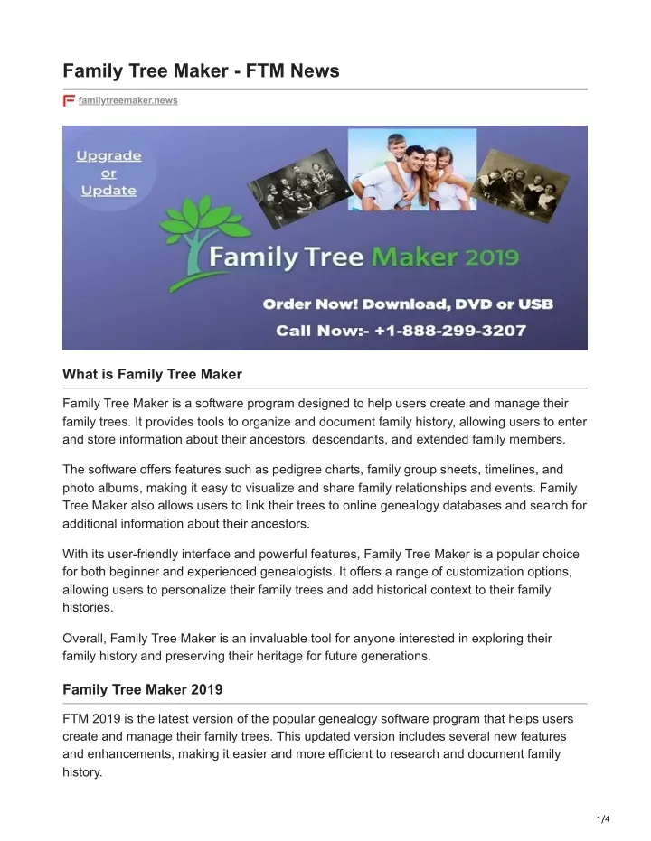 family tree maker ftm news