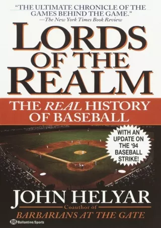 PDF Download The Lords of the Realm: The Real History of Baseball bestseller