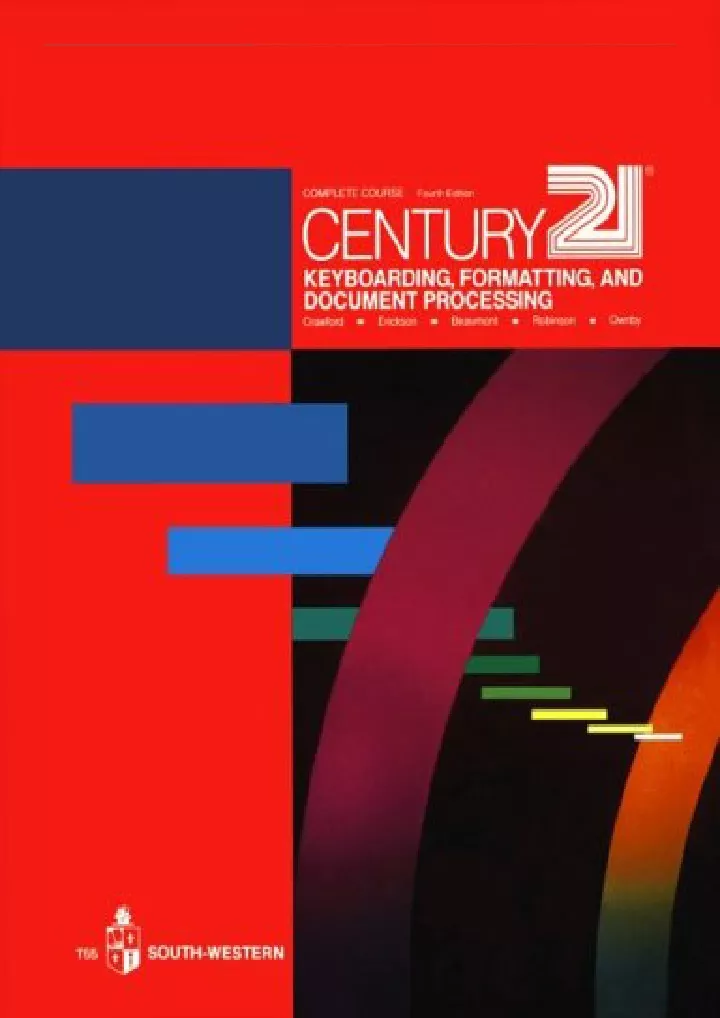 century 21 keyboarding formatting and document