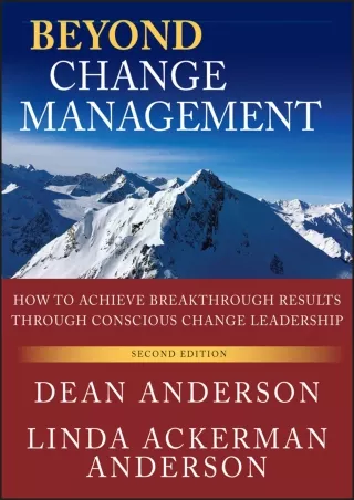 EPUB DOWNLOAD Beyond Change Management: How to Achieve Breakthrough Results Thro