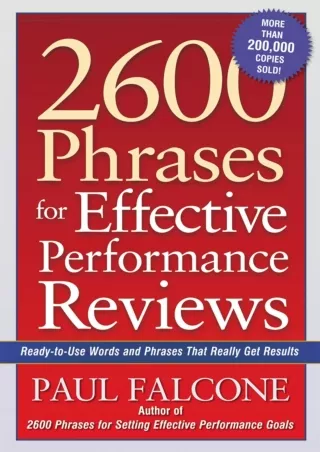 PDF Download 2600 Phrases for Effective Performance Reviews: Ready-to-Use Words