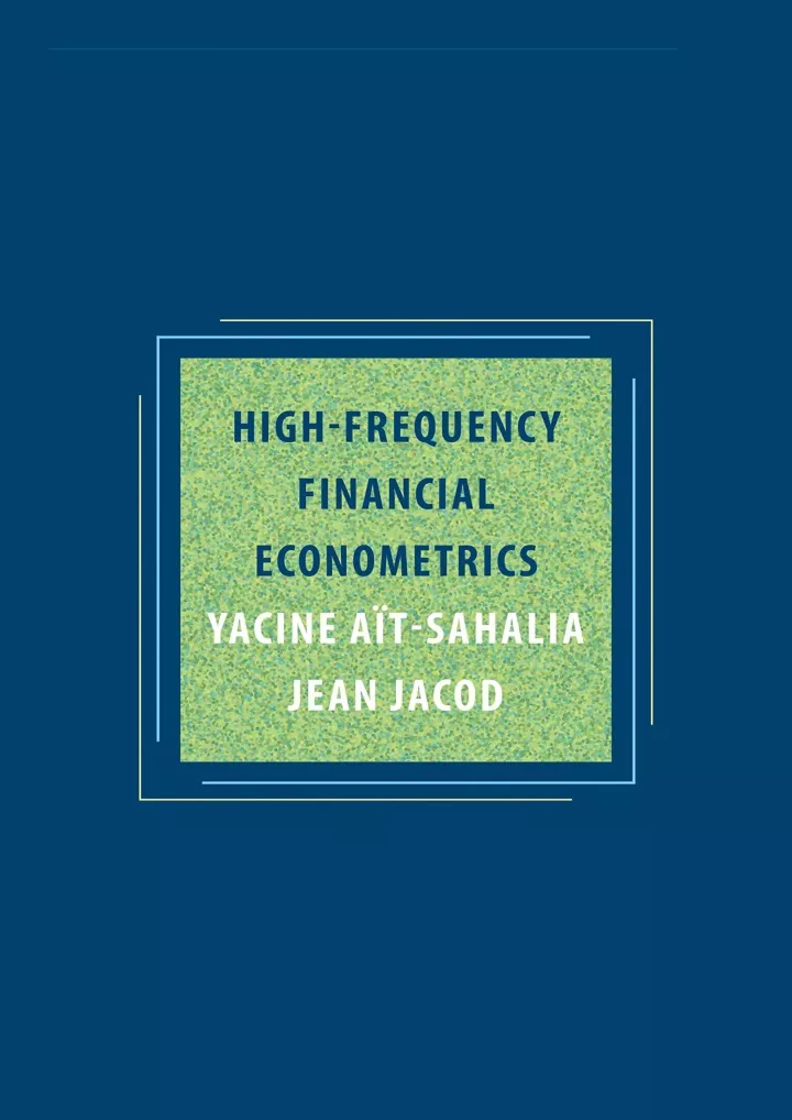 high frequency financial econometrics download