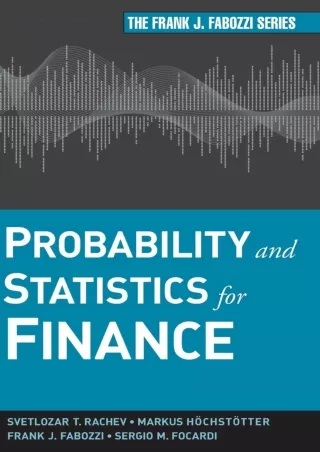 PDF Probability and Statistics for Finance free