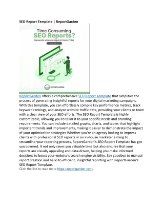 seo report template reportgarden