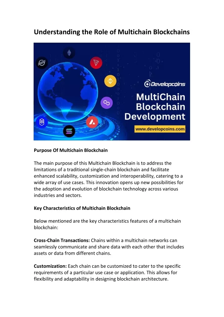 understanding the role of multichain blockchains