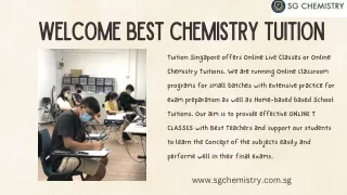 Welcome Best Chemistry Tuition