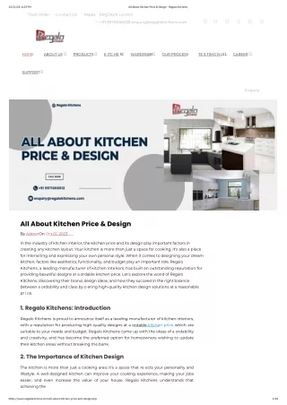 All About Kitchen Price & Design