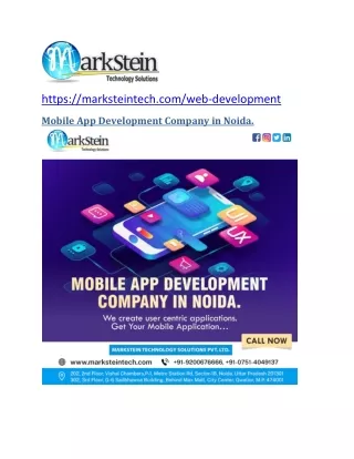 Mobile App Development Company in Noida.
