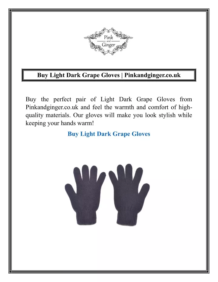 buy light dark grape gloves pinkandginger co uk