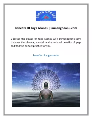 Benefits Of Yoga Asanas  Sumangodanu com