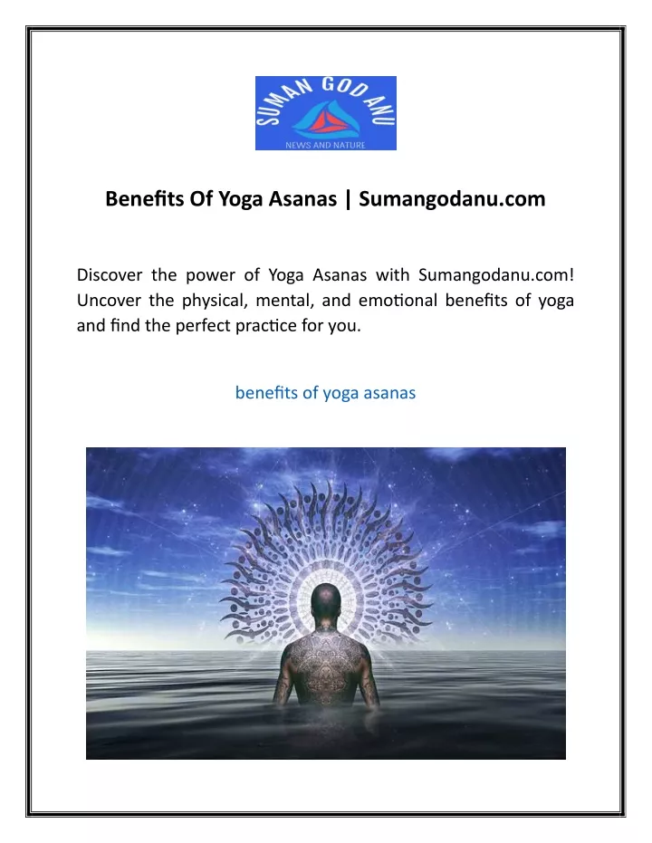 benefits of yoga asanas sumangodanu com