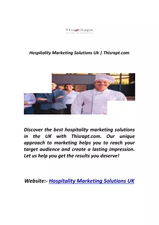 Hospitality Marketing Solutions Uk   Thisrapt com