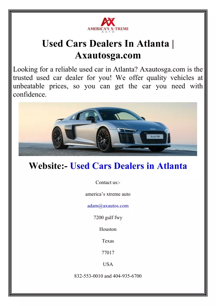 used cars dealers in atlanta axautosga com