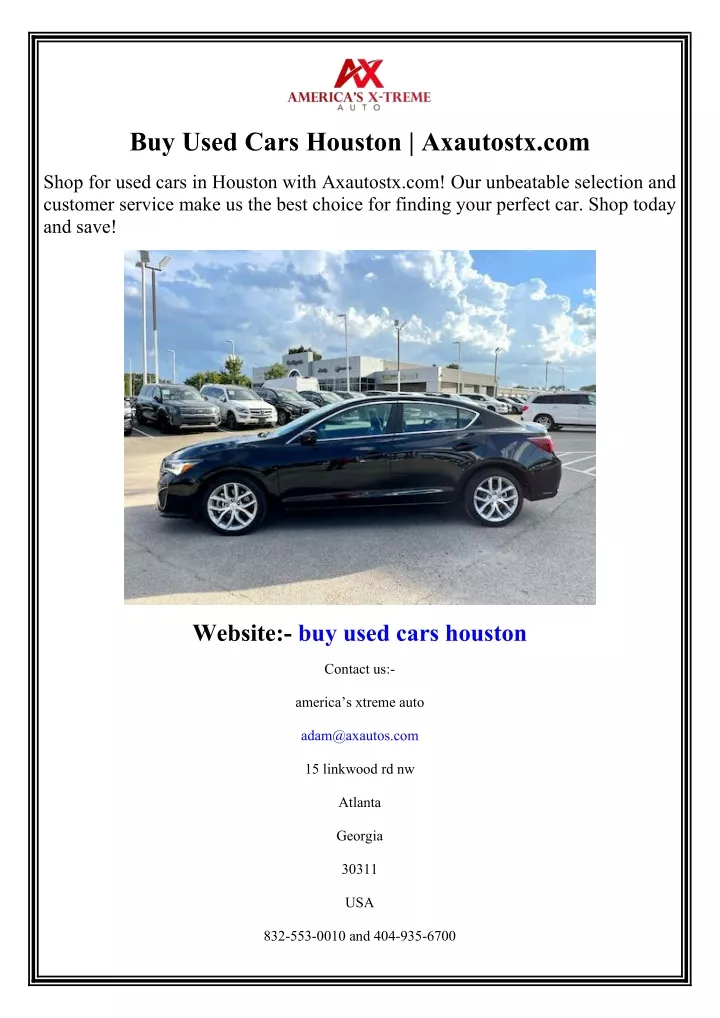 buy used cars houston axautostx com