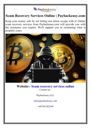 Scam Recovery Services Online  Paybackeasy.com