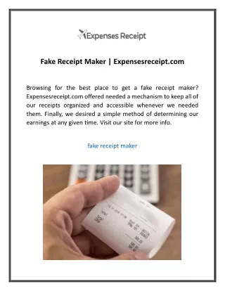 fake receipt maker expensesreceipt com
