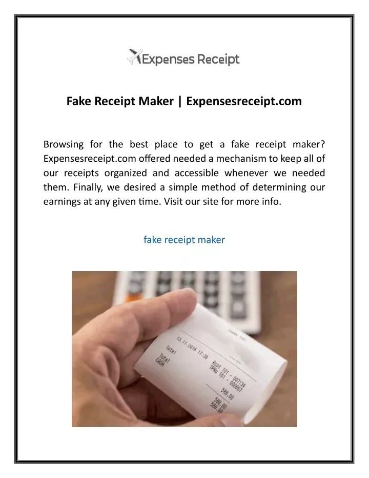 fake receipt maker expensesreceipt com