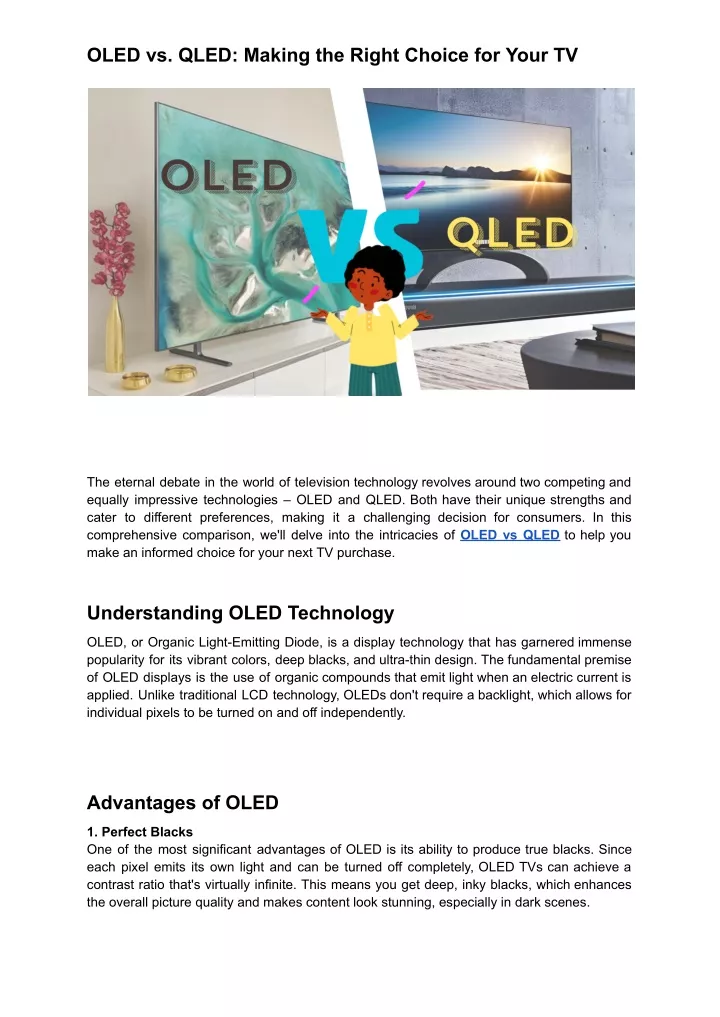 oled vs qled making the right choice for your tv