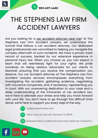 The Stephens Law Firm Accident Lawyers