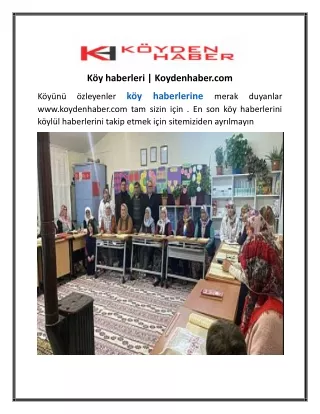 Köy haberleri  Koydenhaber.com