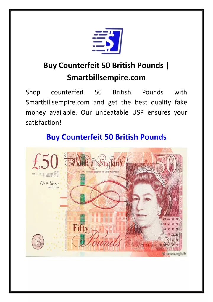 buy counterfeit 50 british pounds