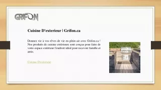 Cuisine D'exterieur  Grifon.ca