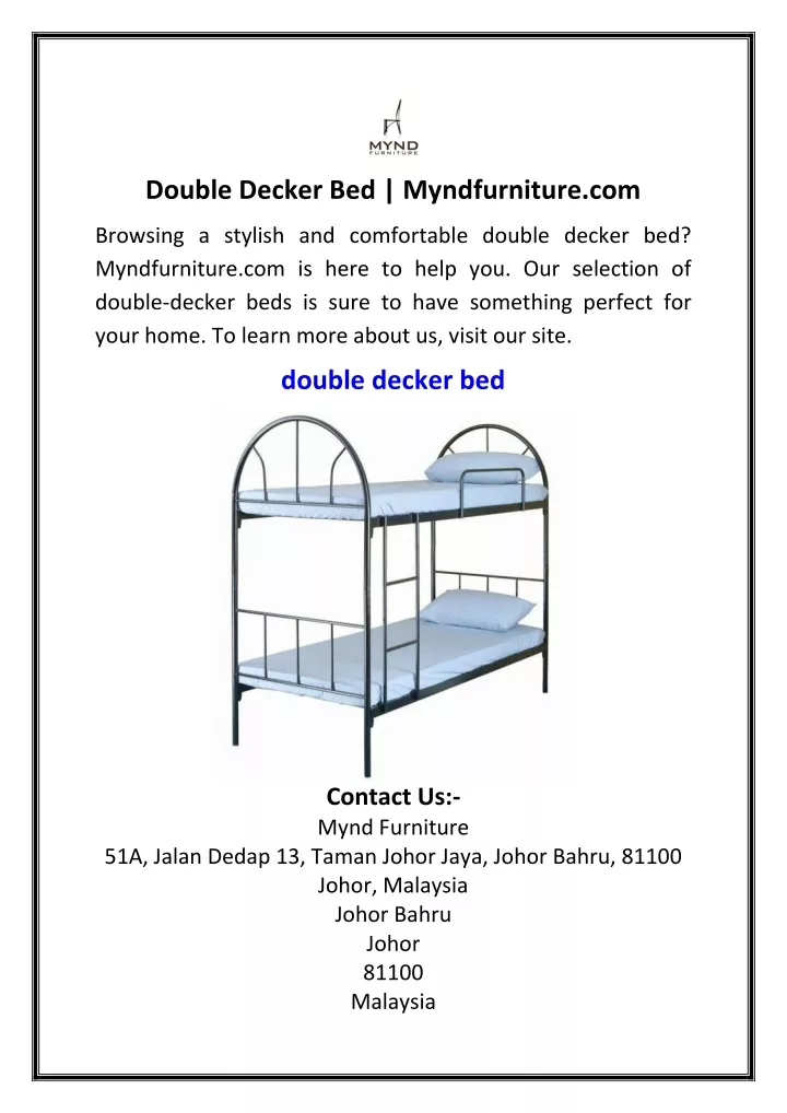 double decker bed myndfurniture com