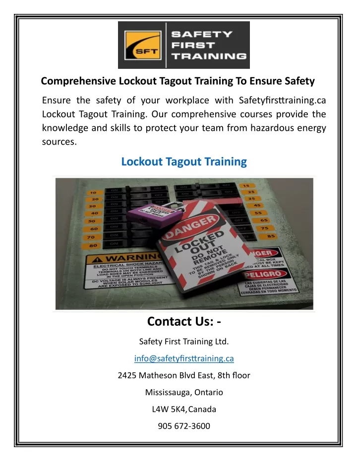 comprehensive lockout tagout training to ensure