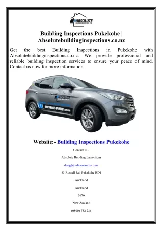 Building Inspections Pukekohe  Absolutebuildinginspections.co.nz