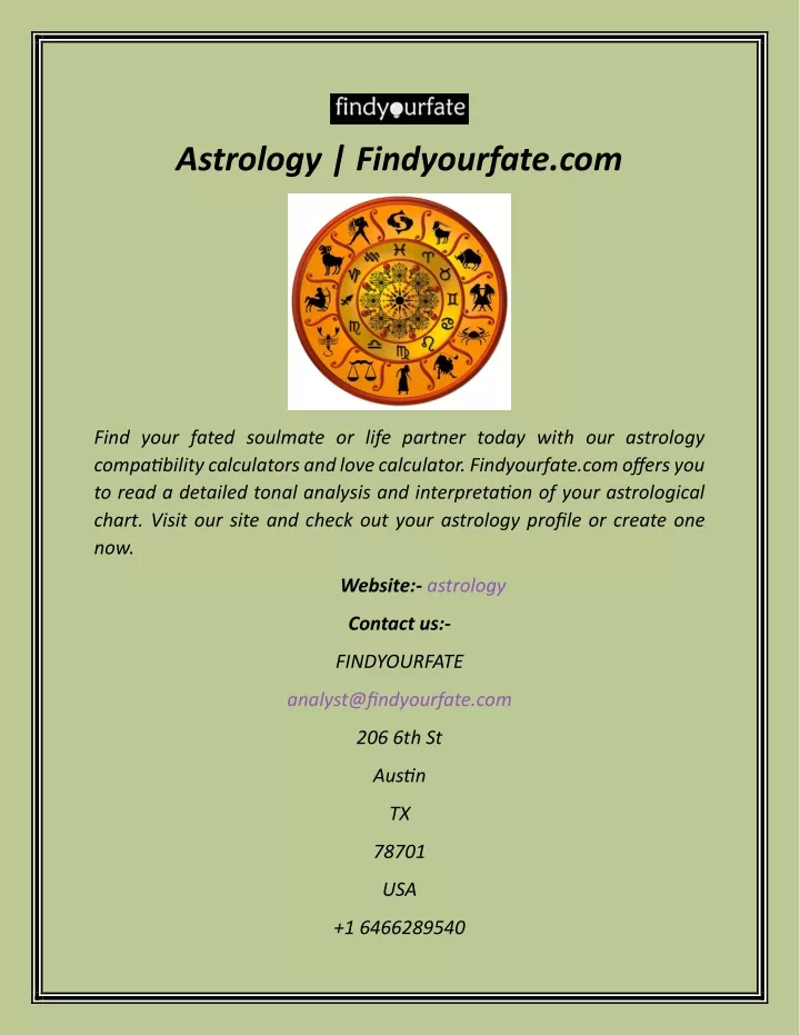 astrology findyourfate com