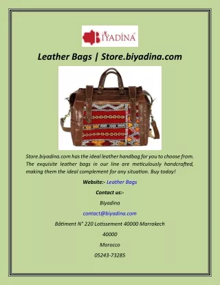 Leather Bags  Store.biyadina