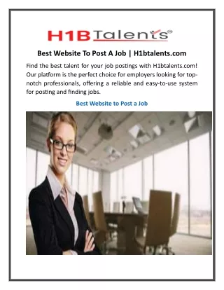 Best Website To Post A Job H1btalents.com
