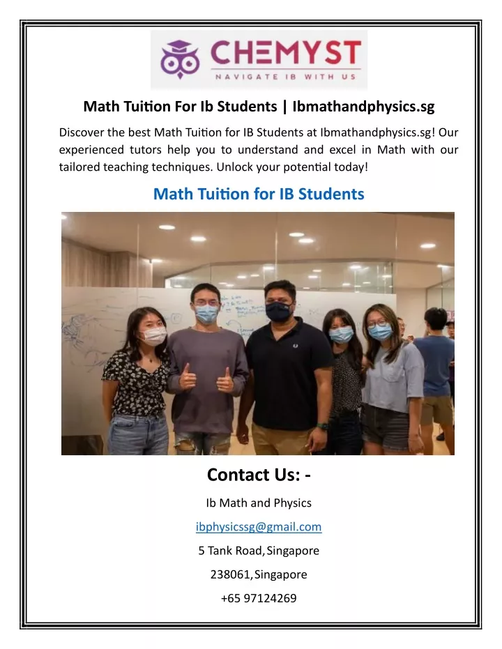 math tuition for ib students ibmathandphysics sg