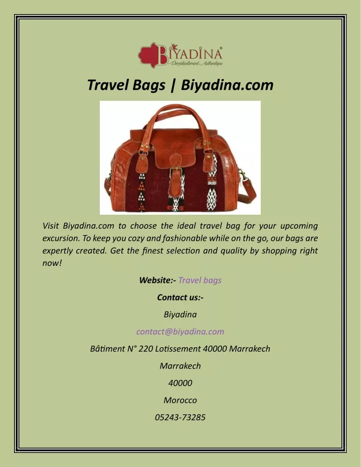 travel bags biyadina com