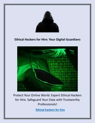 Ethical Hackers for Hire