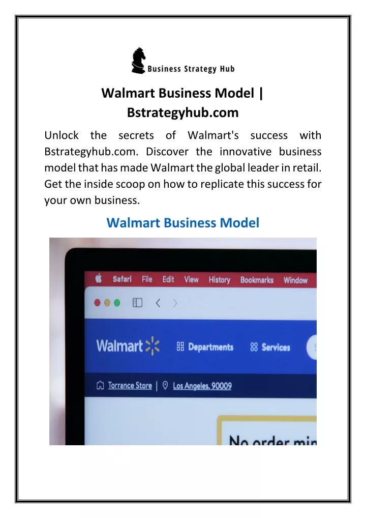 walmart business model bstrategyhub com