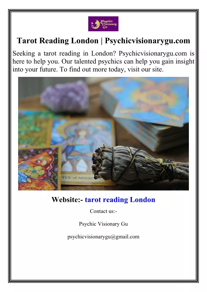 tarot reading london psychicvisionarygu com