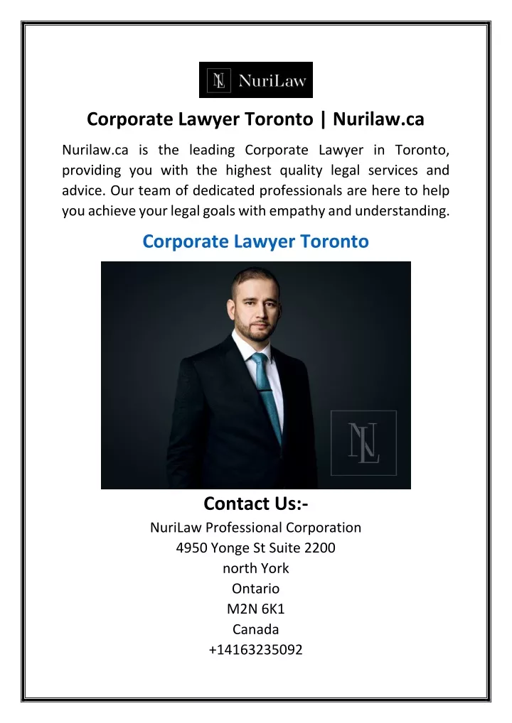 corporate lawyer toronto nurilaw ca