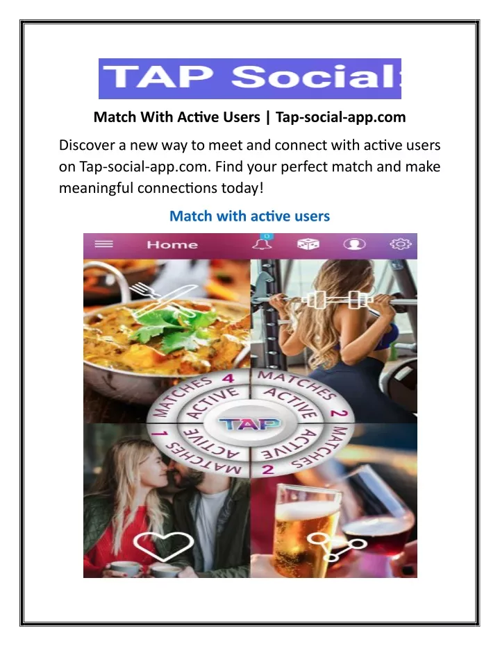 match with active users tap social app com